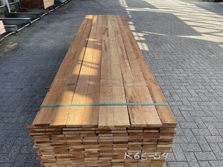 Ca. 234x Basralocus beschoeiingsplanken, 20x100mm, lengte 400cm
